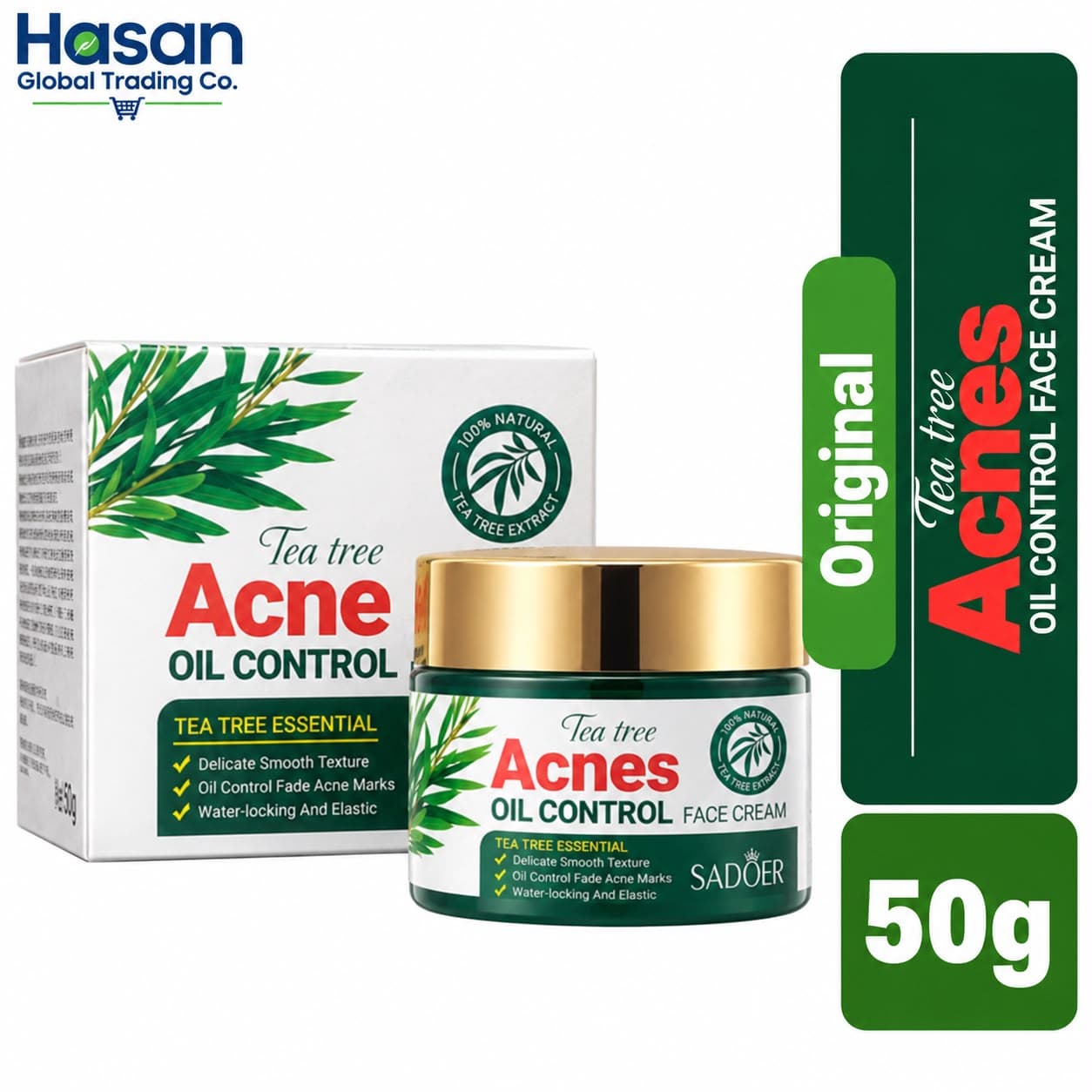 SADOER Tea Tree Acne Oil Control Face Cream –50g